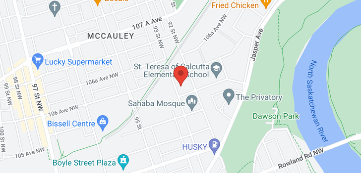 map of #307 10555 93 ST NW